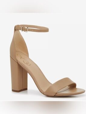 NWOT Nude Ankle Strap Block Heel Yaro Sandals by Sam Edelman